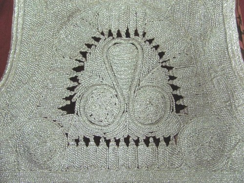 ANTIGUO 19C. CHALECO MUSULMÁN ISLÁMICO OTOMANO ORO TERCIOPELO SEDA Y ALGODÓN - Imagen 9 de 12