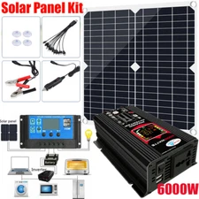 6000W Complete Generator with 400W Solar Panel Power Charger 110V Grid System US