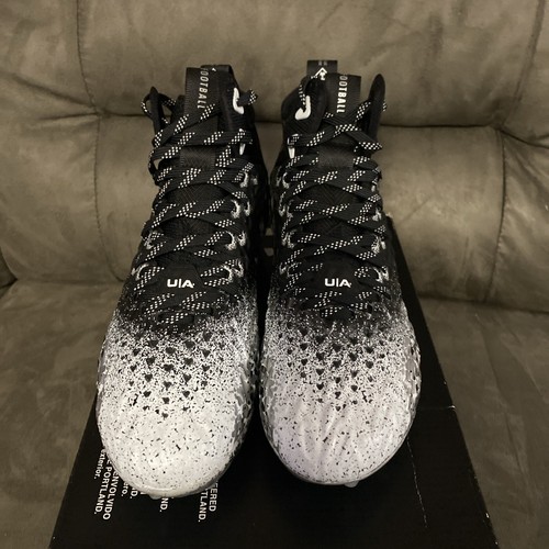 New UA Under Armour Spotlight Clone MC Football Cleats Black/Silver Women's 6.5 - Picture 3 of 12