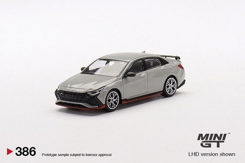 MINI GT Hyundai Elantra N Cyber Grey LHD 1:64 Model Car in box - Picture 1 of 4