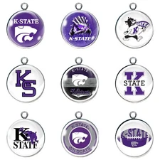 Kansas State Wildcats Glass Cabochon Charms