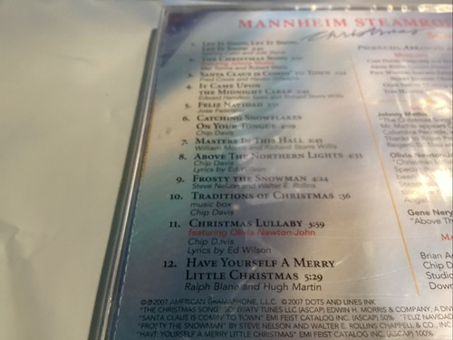 Mannheim Steamroller Christmas Song by Chip Davis New Sealed CD 12 Tracks 2007 - Imagen 3 de 4