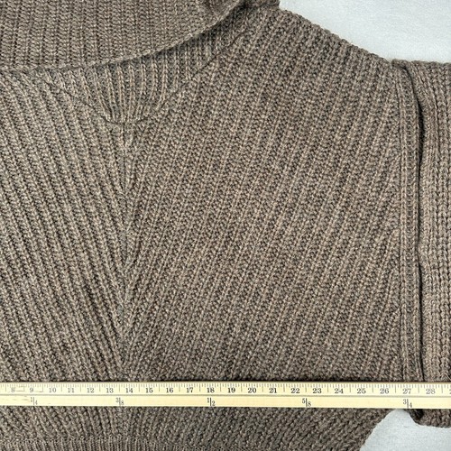 Moda International Sweater Womens Large Brown Jumper Mohair Wool Blend Fisherman - Picture 14 of 15