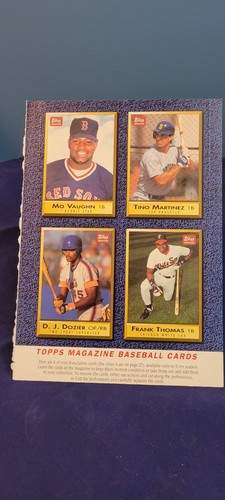1991 Topps Magazine Card Vaugh, Martinez, Ozier, Thomas - Bild 5 von 13