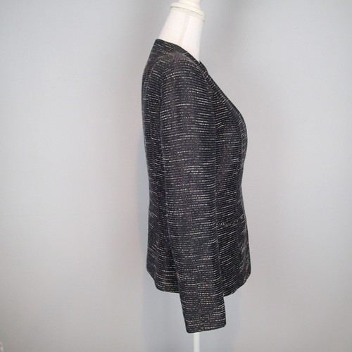 Lafayette 148 cotton silk bl Jacket Blazer sz 6 career work top h1 - Picture 3 of 12
