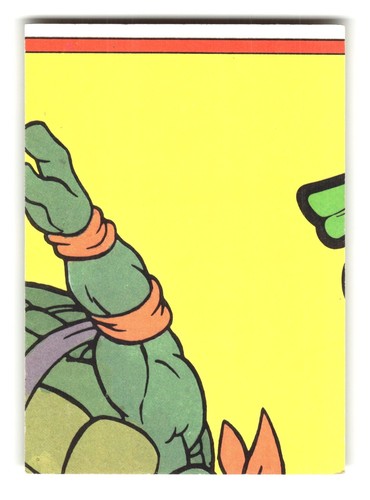 1989 Teenage Mutant ninja Turtles Sticker Trading Card Michaelangelo #2 - Picture 2 of 5
