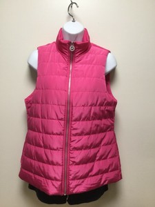 michael kors black puffer vest