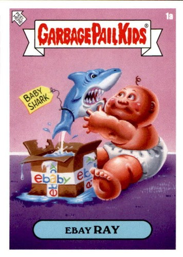2020 Garbage Pail Kids eBay & Topps Crossover 10 Sticker Set 1,937 Made Nat Nerd - Picture 2 of 8