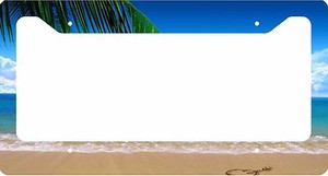 Tropical-Island-License-Plate-Frame-Car-Tag