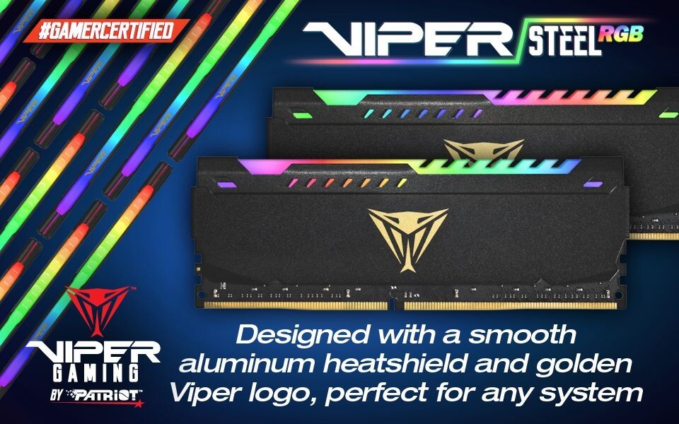 Patriot Viper Steel RGB 32GB (2 x 16GB) DDR4 3600 (PC4-28800