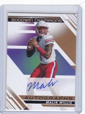 Malik Willis Auto 2022 Upper Deck Goodwin Champions RC Rookie