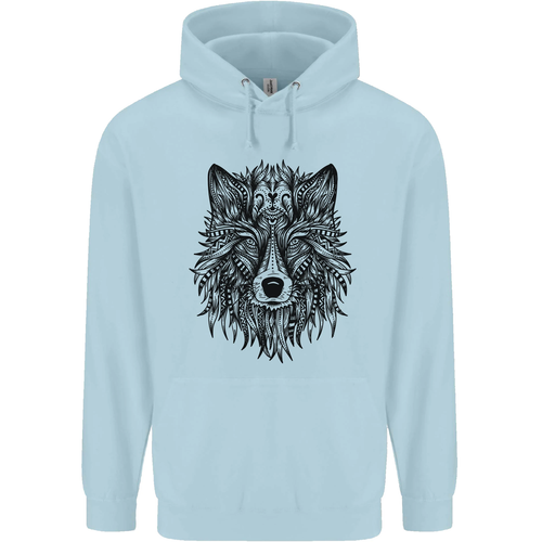 Mandala Tribal Wolf Tattoo Childrens Kids Hoodie - Picture 35 of 80