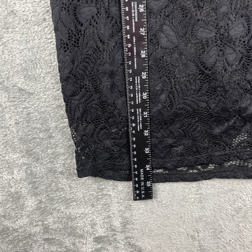Vestido Windsor para mujer pequeño negro de encaje cuello alto cremallera - Imagen 4 de 5