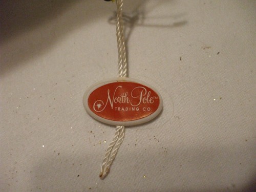 North Pole Trading Co 2010 plata y oro brillo lágrima Navidad 6" adorno - Imagen 2 de 7
