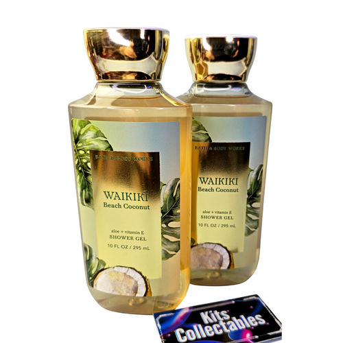 Bath & Body Works - Wakiki Beach Coconut - Shower Gel Body Wash - x2 NEW