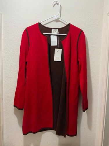 New Edinburgh Knitwear Pima Cotton Long Sleeve Knit Red Sweater $390 - Picture 3 of 9