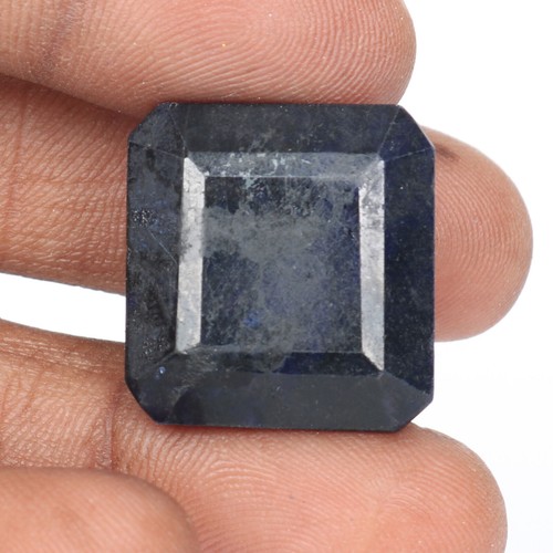 Natural Pendant Size Blue Sapphire 45 Ct. Emerald Cut Loose Stone AXK-402 - Picture 4 of 5