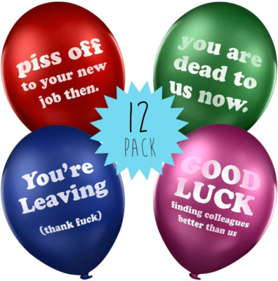 Unhöfliche Luftballons Büro Abschied Geschenke für Kollegen Ideen Viel Glück Büro Verräter