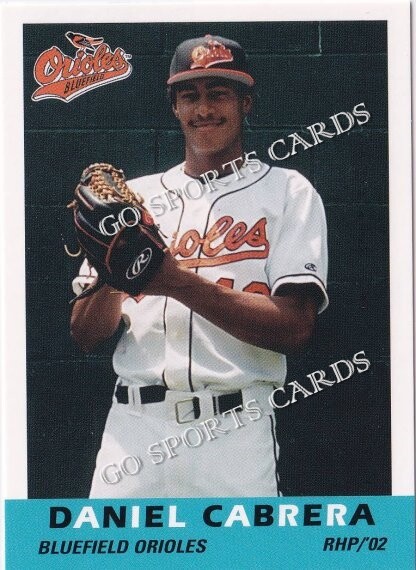 ebay5万円! L.ロベルト ルーキーカード SAPPHIRE EDITION 2002 Bluefield Orioles Daniel Cabrera RC Rookie Card Orioles Minor