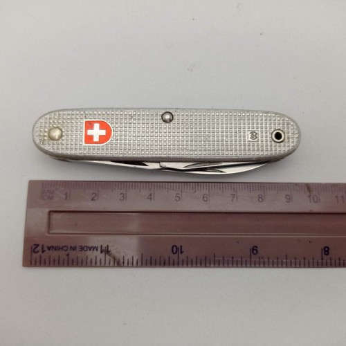 WENGER Delemont 78 Swiss Army Knife Alox Ribbed Cadet VTG 1978 RARE Collectible - Picture 8 of 11