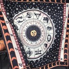 Huge Poly Wheel Of Zodiac Astrology Chart Wall Hanging Decor Giant BoHo 58x52”