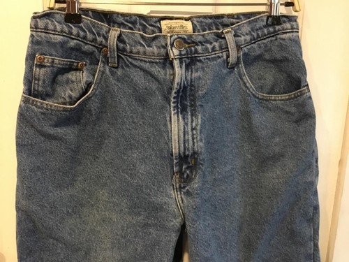 MEN'S DENIM JEANS PLAID FLANNEL LINED 32 X 29 1/2 ST.JOHN BAY WINTER - Picture 2 of 13