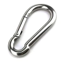 Large Carabiner Clip5-1/2 Inch Heavy Duty Stainless Steel Spring Snap Hook fo...