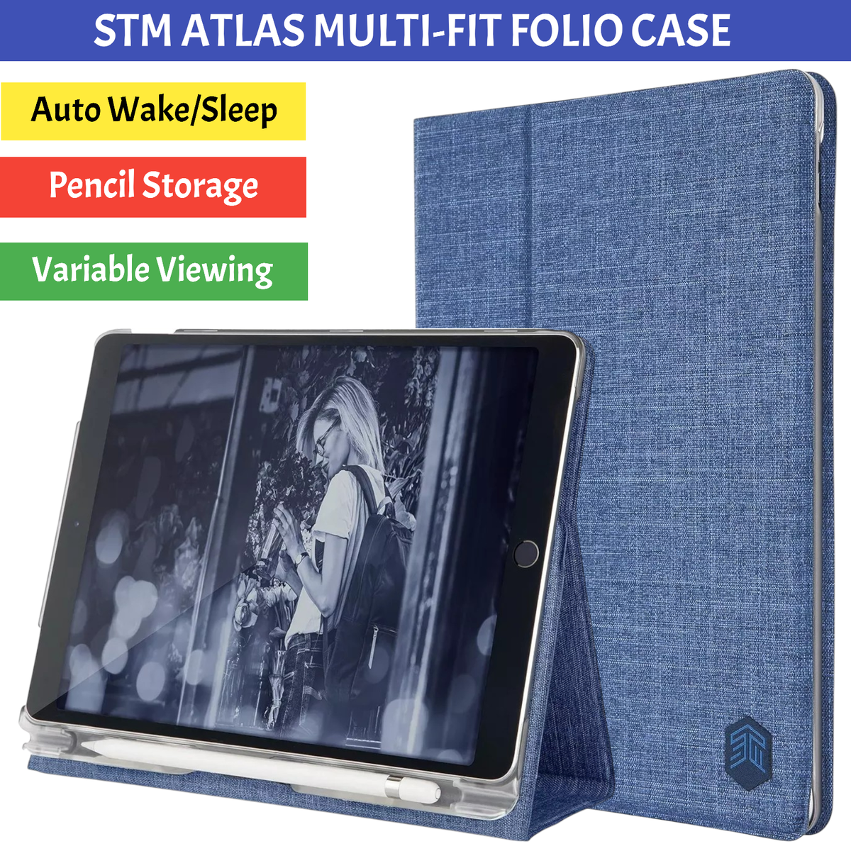 STM iPad 6th/5th/Air 1st/2nd/Pro Generation Smart Folio Case  Cover