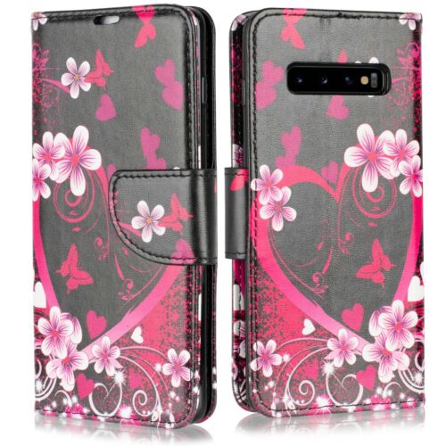 for 6.1" Samsung Galaxy S10 Graphic Stands Slot Strap Magnetic Wallet Case - Picture 18 of 32