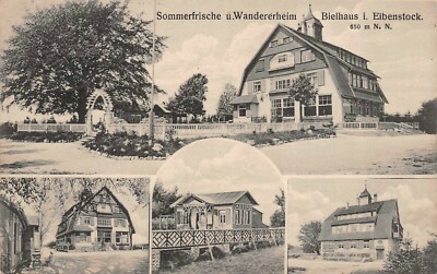 Summer holiday and hiking home Bielhaus in Eibenstock postcard postcard 1924