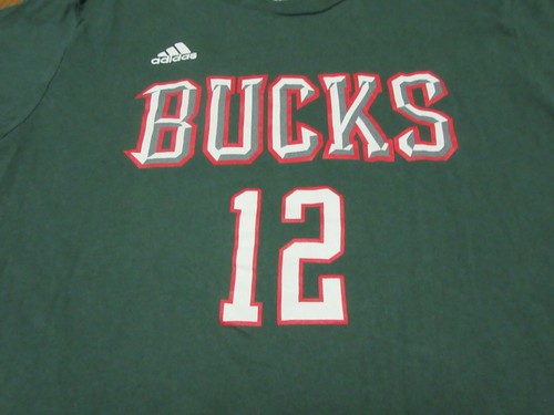MILWAUKEE BUCKS JABARI PARKER #12 ADIDAS JERSEY STYLE T-SHIRT YOUTH XL = ADULT S - Picture 4 of 5