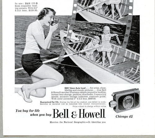 Bell & Howell 1951 16mm Autoload Movie Camera Live A Lifetime Original Print Ad - Picture 2 of 6