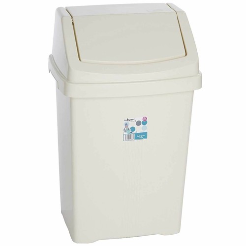 PLASTIC SWING TOP BIN WASTE 5L 8L 15L 25L 50L RUBBISH DUST HOME KITCHEN OFFICE - Picture 17 of 18