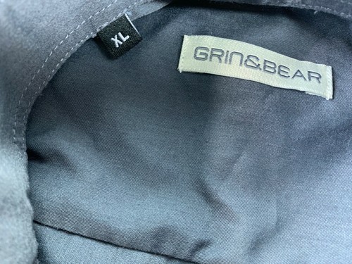 GRIN & BEAR Men's Size XL Button Down Long Sleeve Shirt Gray EUC - Picture 3 of 5