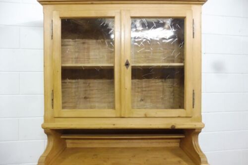 Antiker Buffetschrank Küchenschrank Schrank Vitrine aus Weichholz Biedermeier - Bild 4 von 15