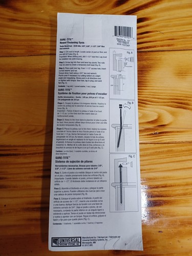 SURE-TITE Newel Sistema di fissaggio n. 101 #0016931 Chiudiscale - Foto 2 di 2