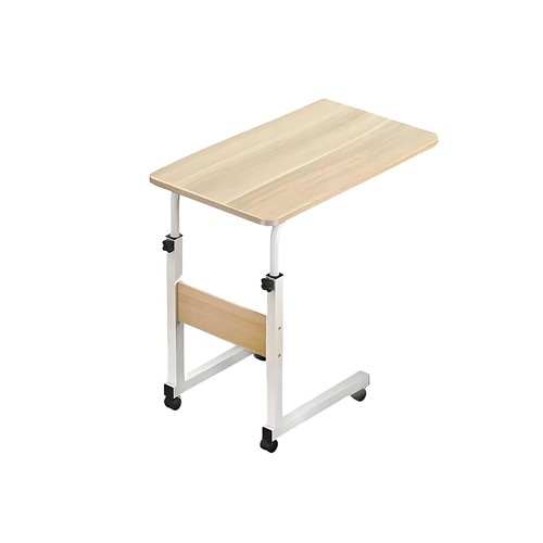 Adjustable Height Over Bed Table Hospital Overbed Tray Laptop Stand with Wheels - Picture 18 of 25