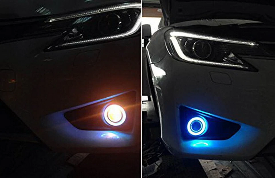 Proyector de 3" Lámparas Antiniebla con Ultra Azul 40-LED Halo Ojos de Ángel Anillos para Coche Foto 4 de 4