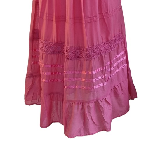 Cotton Skirt Maxi Embroidered Lace Gypsy Boho Casual Festival 10 12 14 16 18 20 - Picture 35 of 73