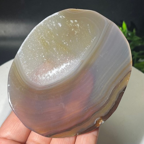 Hermosa geoda de ágata natural 100 g rebanada druzy piedra preciosa extra grande - Imagen 8 de 19