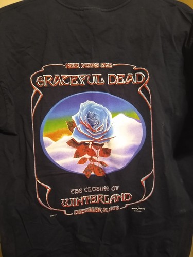 Grateful Dead Shirt T Shirt Closing Of Winterland 1978 Blue Rose 2003 * FLAWED - Picture 8 of 10