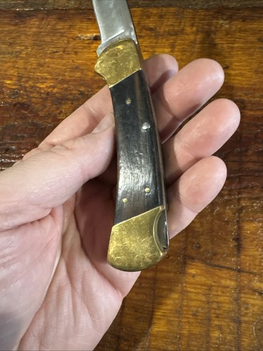Vintage Buck 112 Folding Knife (3-Dot) Made 1980 - 1981 USA. No Sheath. (619) - Picture 3 of 17