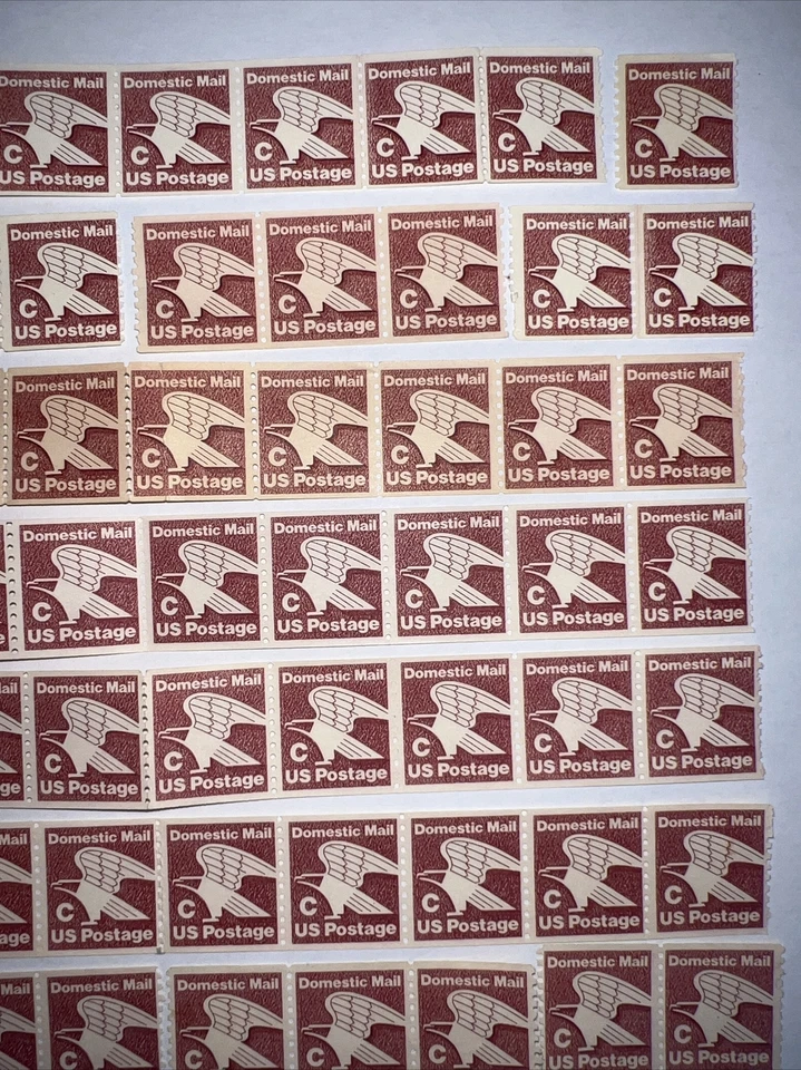 70 US Postage stamps - Domestic Mail “C” Eagle, All Unused! - Image 4 of 4