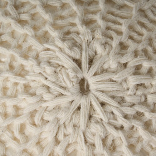 20 x 20 Malibu Knitted Wool Pouf, Round Ottoman for Modern Home Décor - Picture 7 of 9