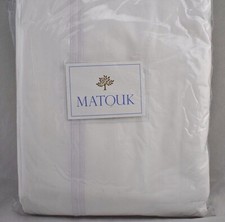  89 MATOUK ESSEX HOTEL 1 KING SHAM COTTON 350TC PERCALE 2 LINE WHITE EMBROIDERED