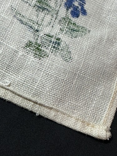 "Toalla de té de cocina de lino vintage Stevens floral RAMOS DE PRADO 28x16""" - Imagen 5 de 14
