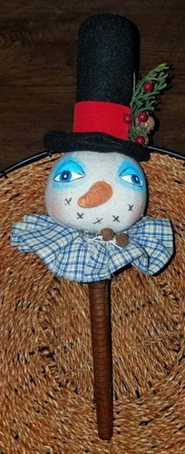 Muñeco de nieve primitivo Make-Do - Muñeca / Prim / Arte popular / Granja / Navidad ⛄ - Imagen 1 de 6