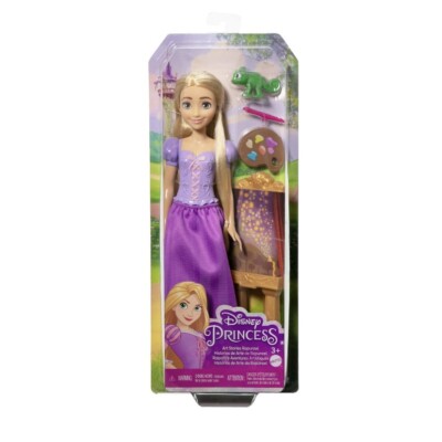 Disney Princess Art Stories 12'' Rapunzel and Character Friend & 3 Accessory NEW