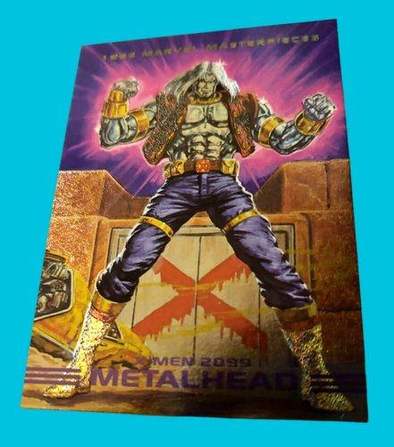 1993 SKYBOX MARVEL MASTERPIECES SPECTRA ETCH FOIL METALHEAD #S4 (X-MEN 2099) - Foto 2 di 16