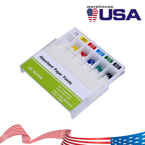 Puntos de papel endoabsorbente dental 0,04/0,02 15#-40#/Gutta Percha F1 F2 F3 - Imagen 23 de 34